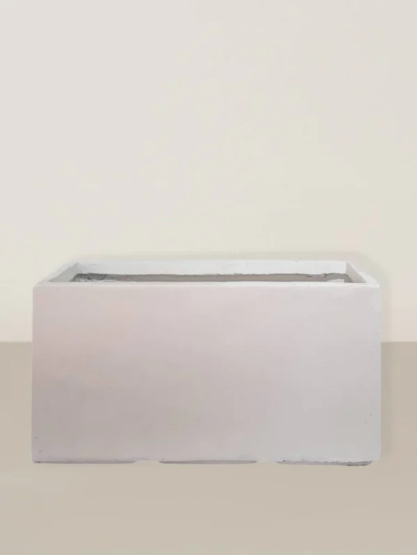 Rectangular White Pot